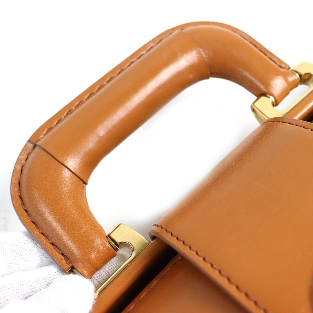 CIMABUE Business bag Alexander Dulles Bag Bridle leather Camel leather mens