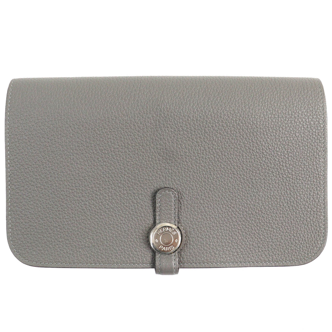 Pristine HERMES Purse Dogon GM Duo Togo Leather mens