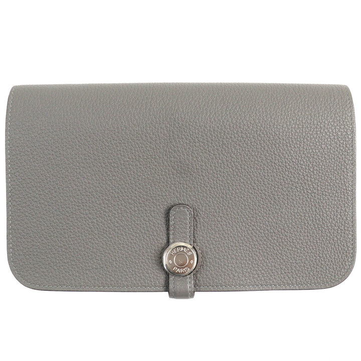 Pristine HERMES Purse Dogon GM Duo Togo Leather mens