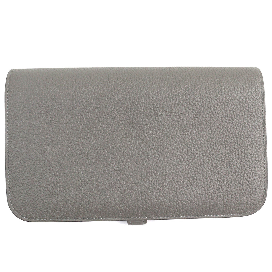 Pristine HERMES Purse Dogon GM Duo Togo Leather mens