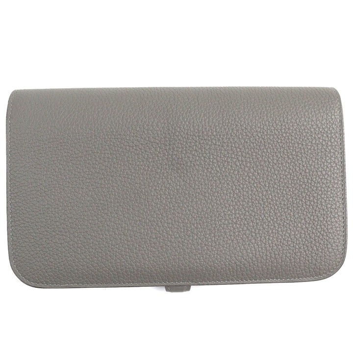 Pristine HERMES Purse Dogon GM Duo Togo Leather mens