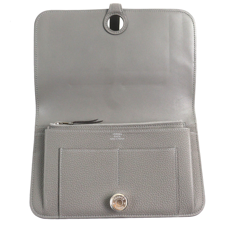 Pristine HERMES Purse Dogon GM Duo Togo Leather mens