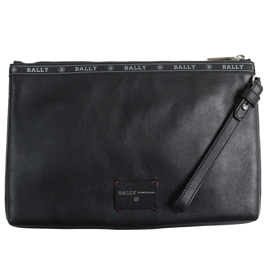 Excellent BALLY Clutch bag HARTLAND Bally leather business bag with wristlet