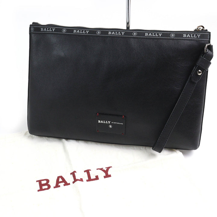 Excellent BALLY Clutch bag HARTLAND Bally leather business bag with wristlet