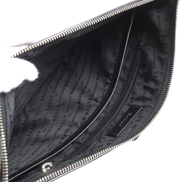 Excellent BALLY Clutch bag HARTLAND Bally leather business bag with wristlet