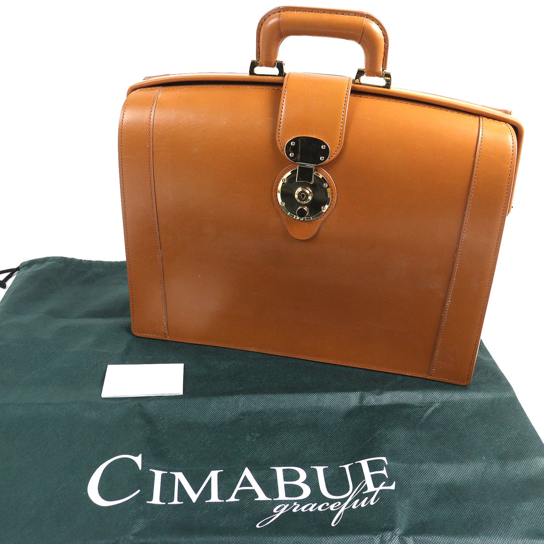 CIMABUE Business bag Alexander Dulles Bag Bridle leather Camel leather