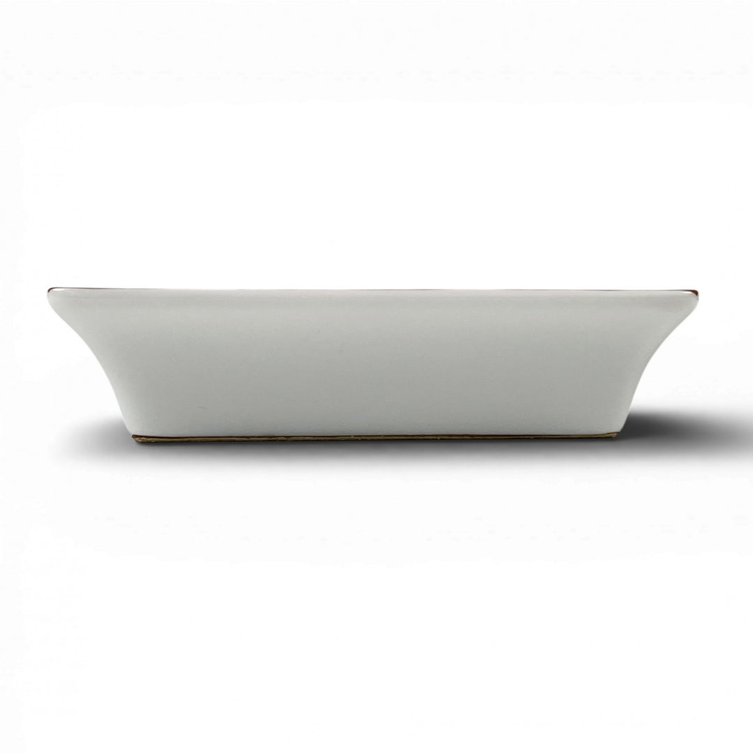 Pristine HERMES ashtray Scottish Terrier Ashtray white Pottery mens