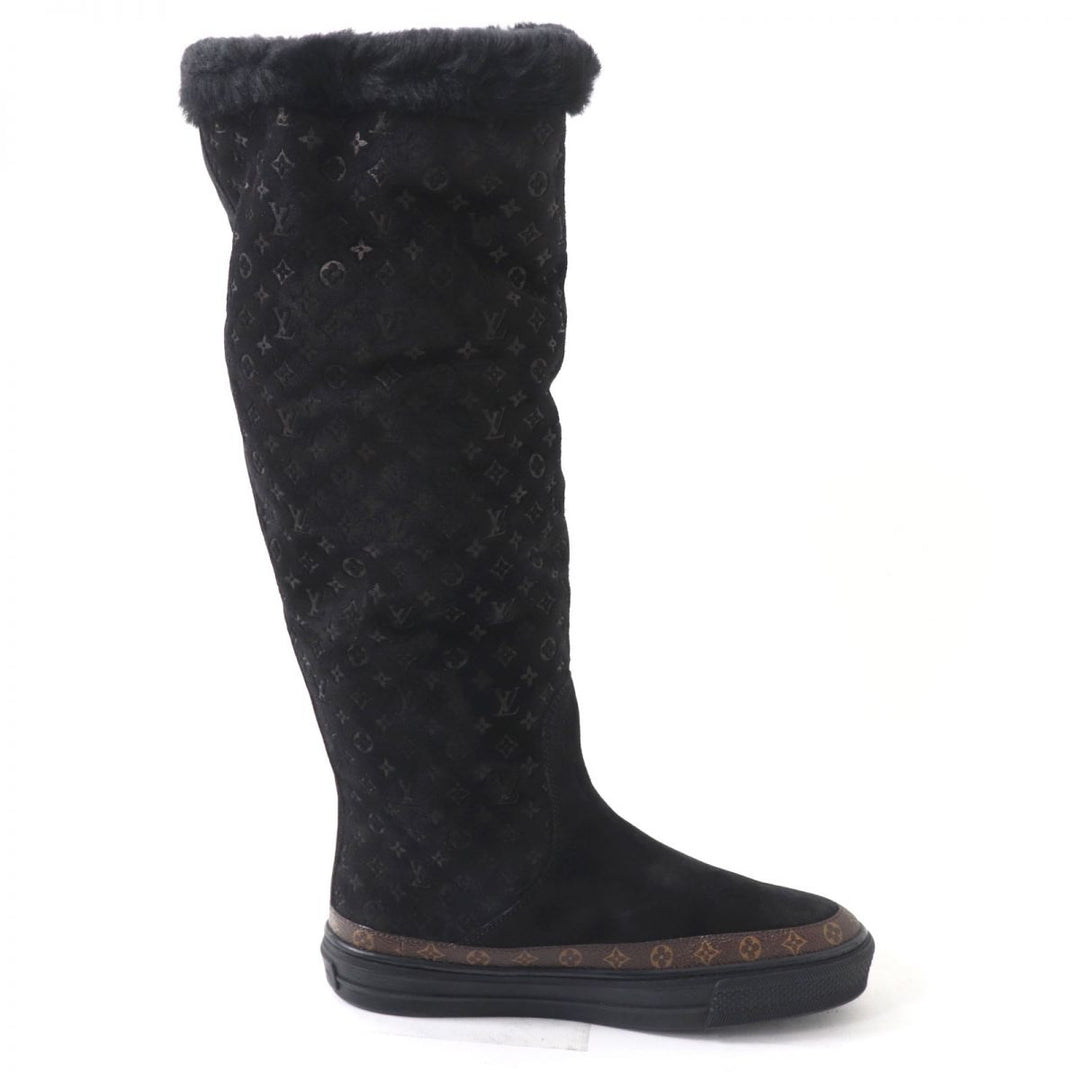 Discounted Excellent LOUIS VUITTON boots black Mouton Women 35