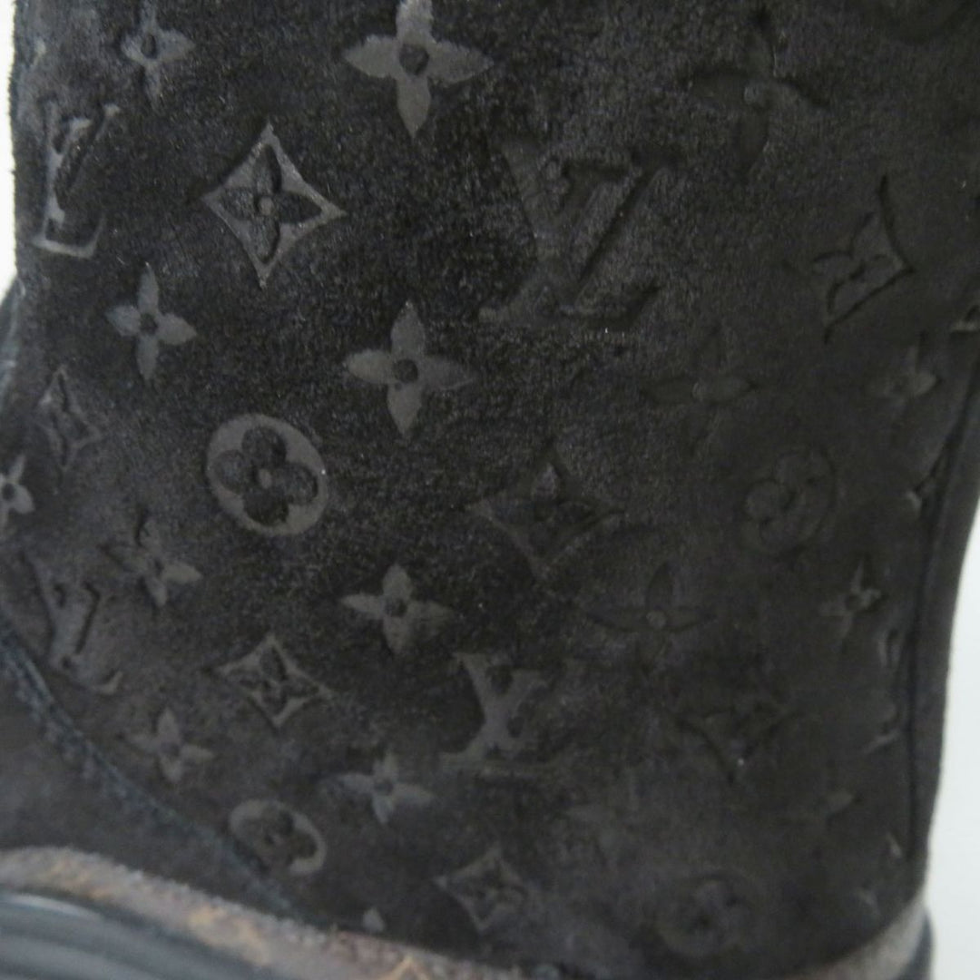 Discounted Excellent LOUIS VUITTON boots black Mouton Women 35