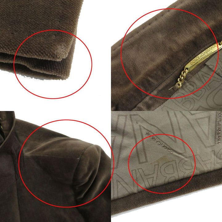 Discounted Very Good DOLCE&GABBANA tailored jacket Dark brown cotton mens 44