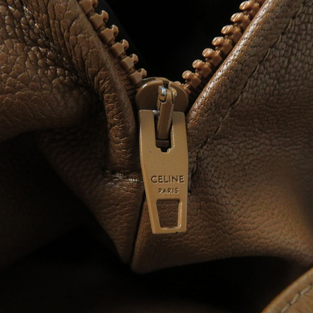 Discounted Excellent CELINE Leather coat Brown Goatskin Women 38