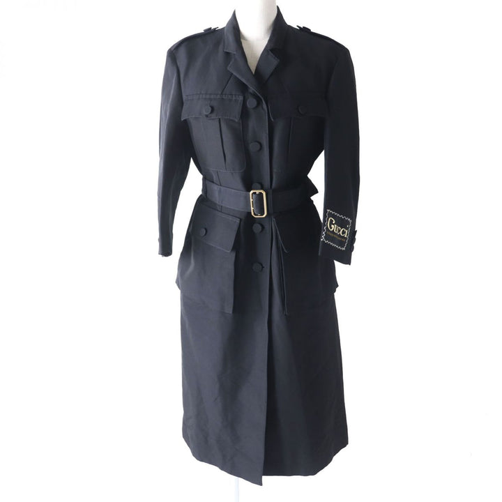 Discounted Excellent GUCCI coat black cotton Women