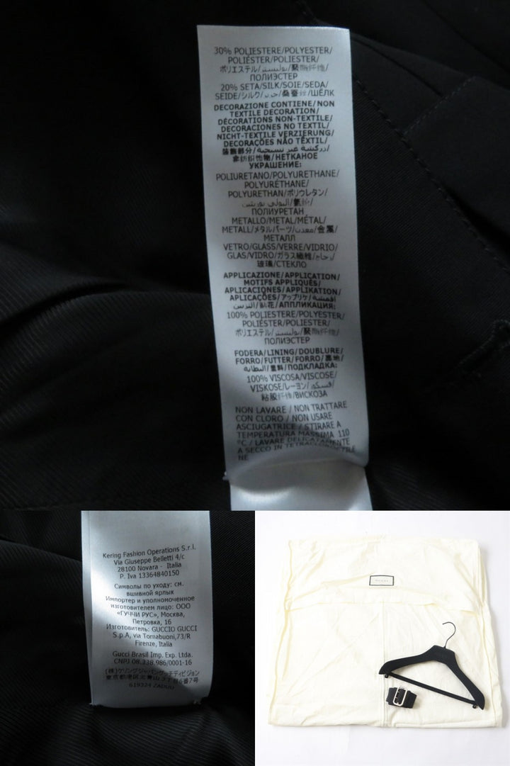 Discounted Excellent GUCCI coat black cotton Women