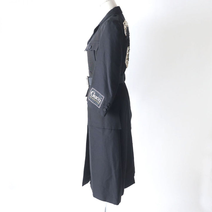 Discounted Excellent GUCCI coat black cotton Women