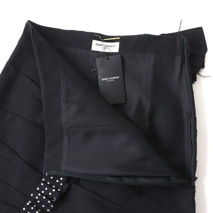 Pristine SAINT LAURENT skirt black wool Women 38