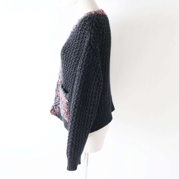 Discounted 
 Excellent CHANEL knit Charcoal Gray x Multi cashmere Women
