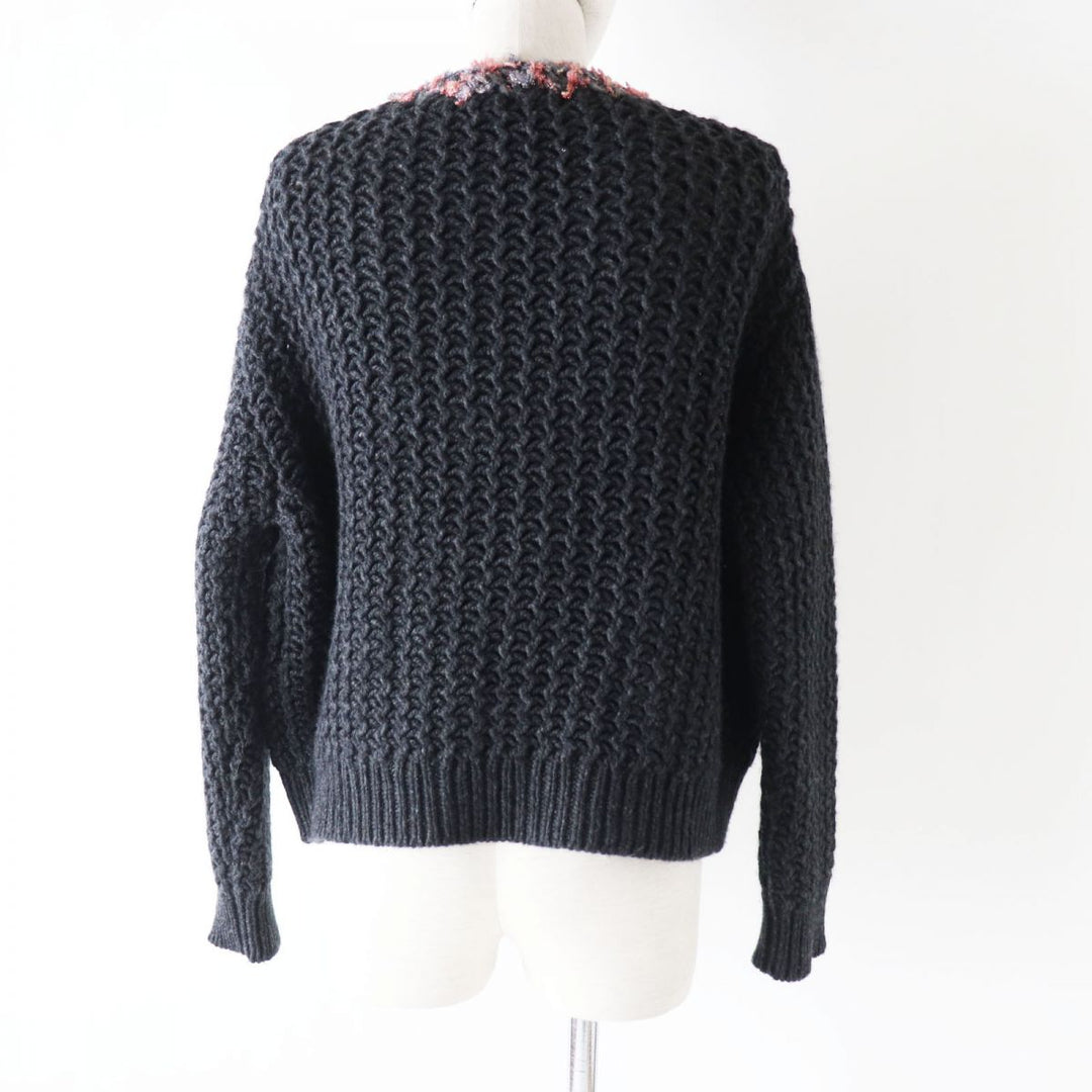 Discounted 
 Excellent CHANEL knit Charcoal Gray x Multi cashmere Women