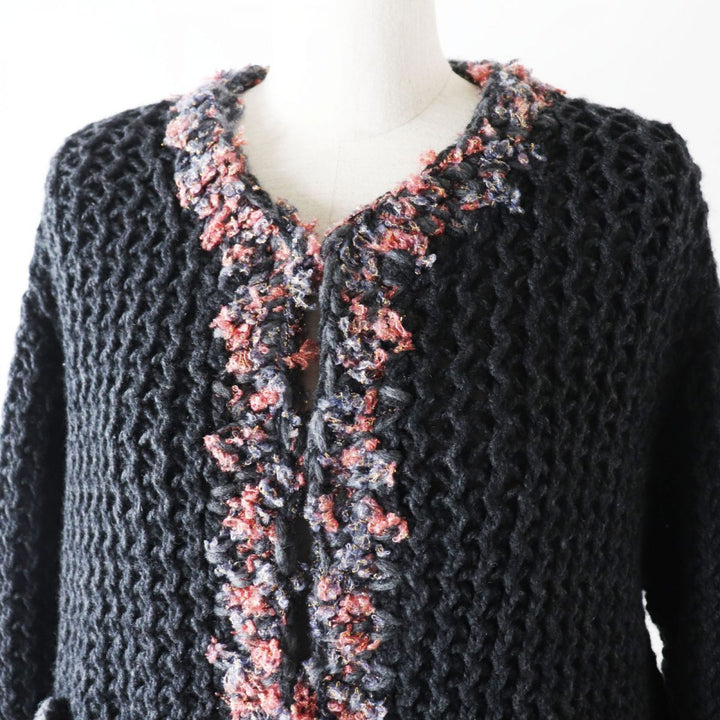 Discounted 
 Excellent CHANEL knit Charcoal Gray x Multi cashmere Women