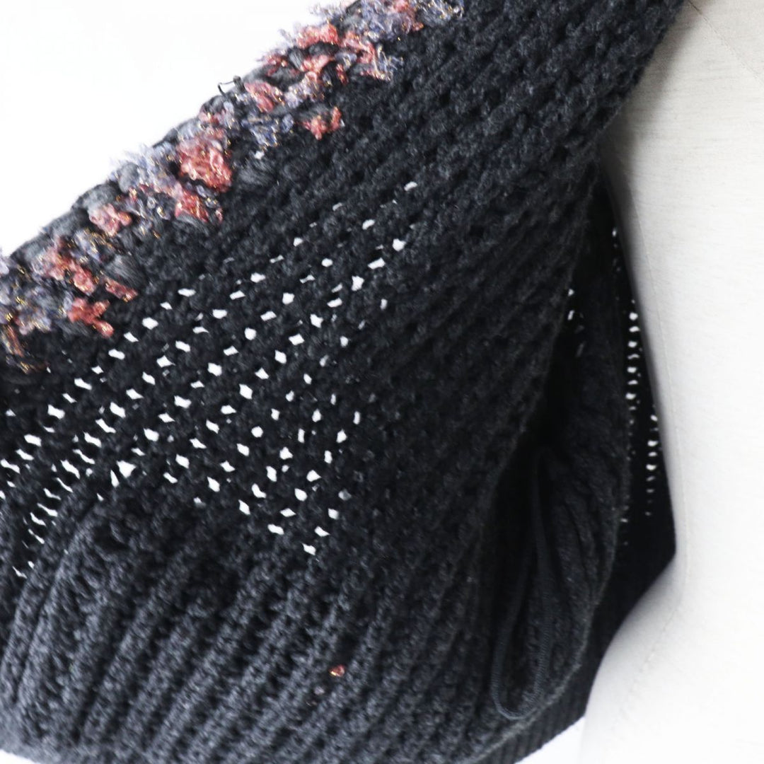 Discounted 
 Excellent CHANEL knit Charcoal Gray x Multi cashmere Women