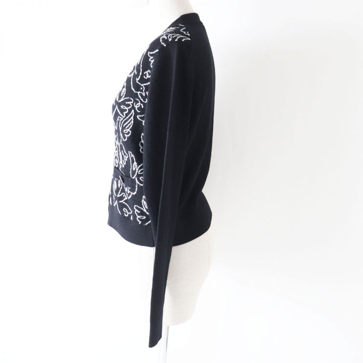 Discounted 
 Pristine CHANEL knit Black x White (Tricolor Pattern) cashmere Women 40