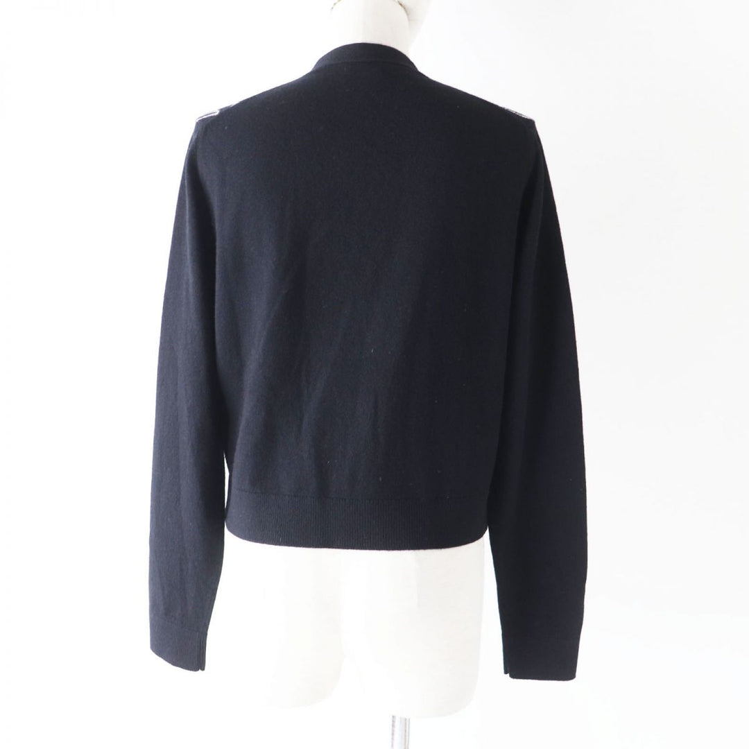 Discounted 
 Pristine CHANEL knit Black x White (Tricolor Pattern) cashmere Women 40