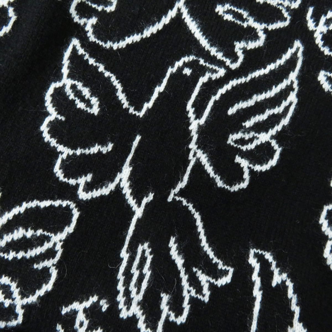 Discounted 
 Pristine CHANEL knit Black x White (Tricolor Pattern) cashmere Women 40