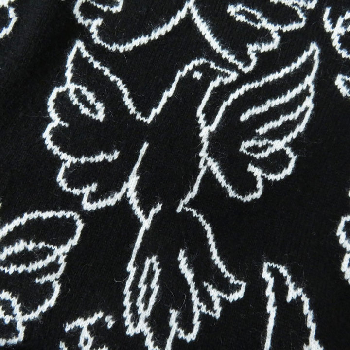 Discounted 
 Pristine CHANEL knit Black x White (Tricolor Pattern) cashmere Women 40