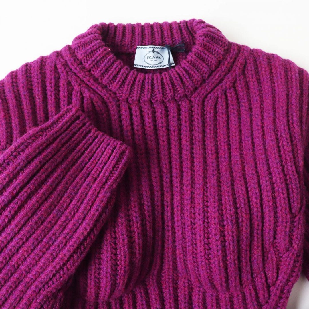 Discounted Pristine PRADA sweater purple Virgin wool Women 36