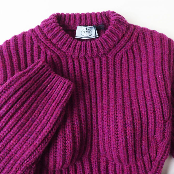 Discounted Pristine PRADA sweater purple Virgin wool Women 36