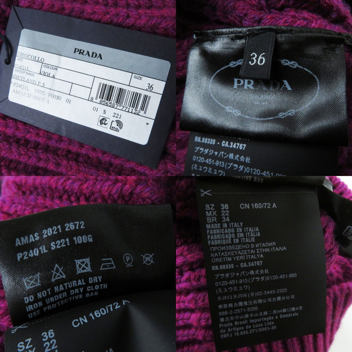 Discounted Pristine PRADA sweater purple Virgin wool Women 36