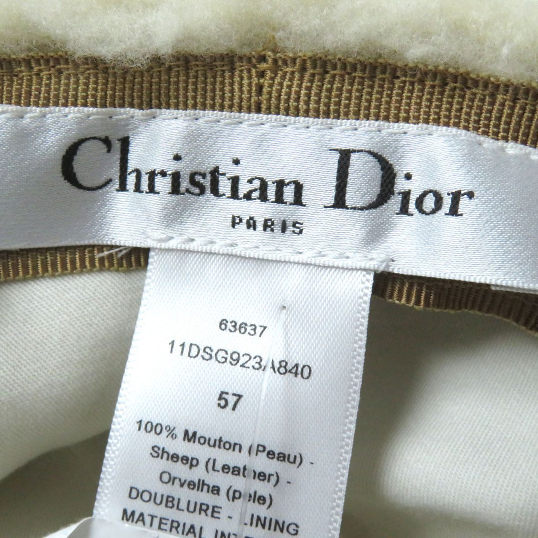 Discounted Christian Dior hat Camel Mouton Women 57