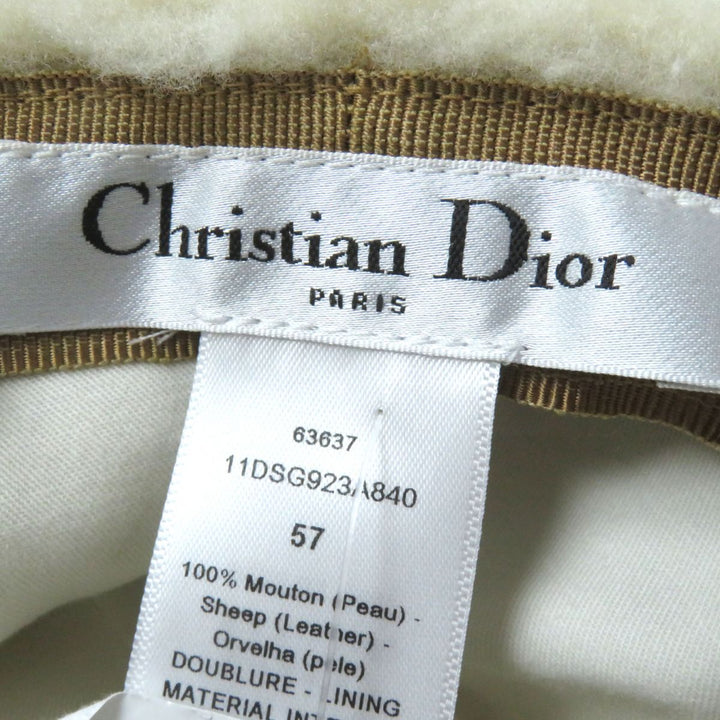 Discounted Christian Dior hat Camel Mouton Women 57
