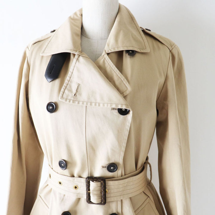 Discounted LOUIS VUITTON trench coat beige cotton Women 34