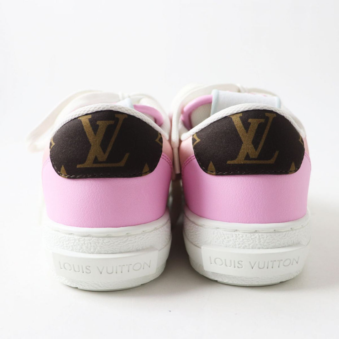 新品 LOUIS VUITTON スニーカー ピンク x ホワイト レディース 35