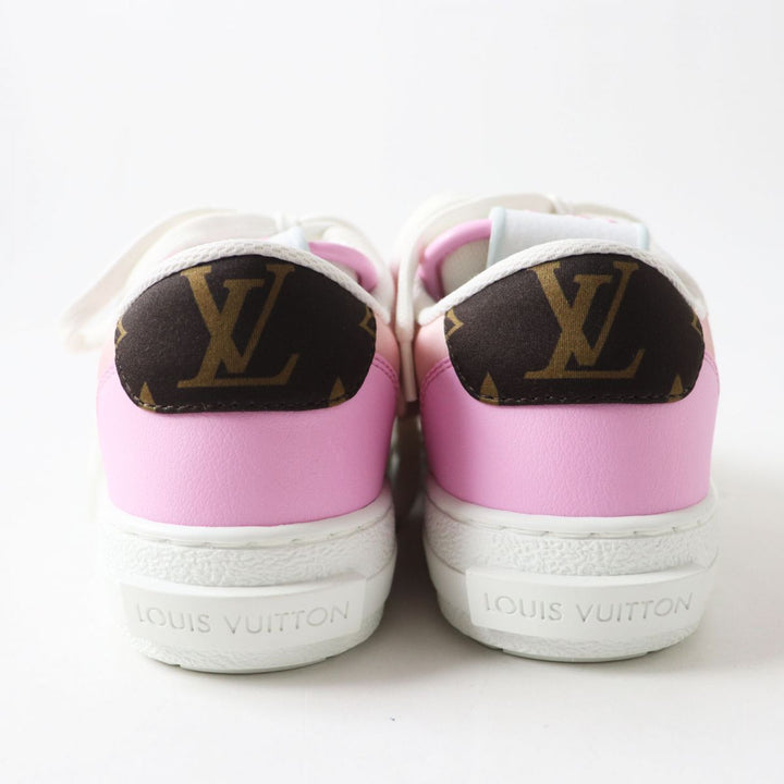 新品 LOUIS VUITTON スニーカー ピンク x ホワイト レディース 35