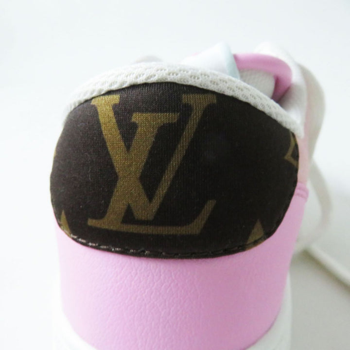 新品 LOUIS VUITTON スニーカー ピンク x ホワイト レディース 35