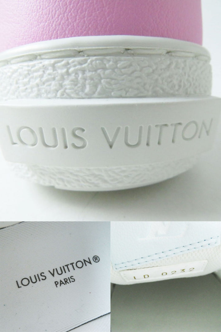 新品 LOUIS VUITTON スニーカー ピンク x ホワイト レディース 35