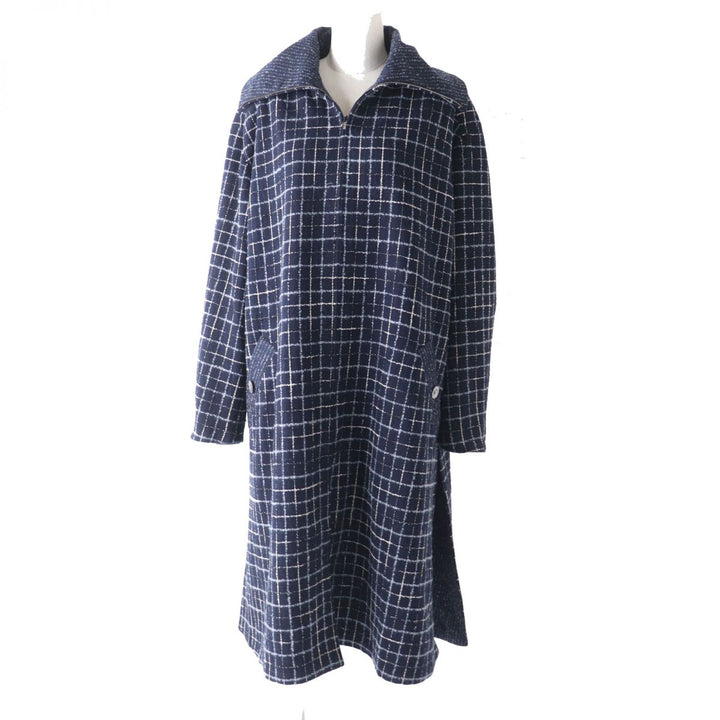 Discounted 
 Excellent CHANEL coat Navy wool Women 36