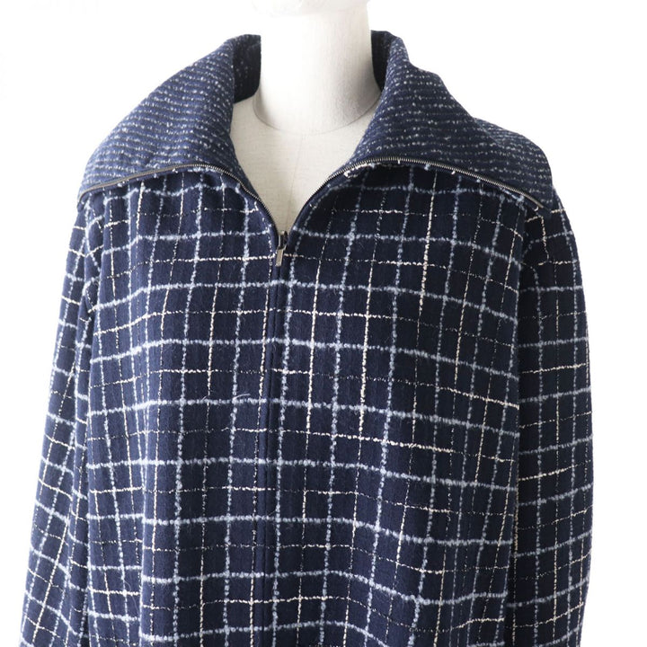 Discounted 
 Excellent CHANEL coat Navy wool Women 36
