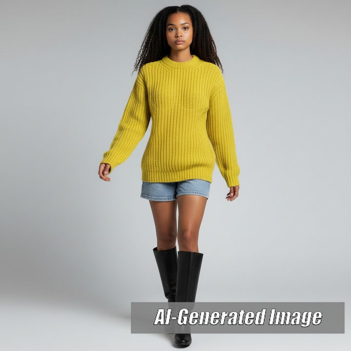 Discounted Pristine PRADA sweater Mustard Virgin wool Women 36