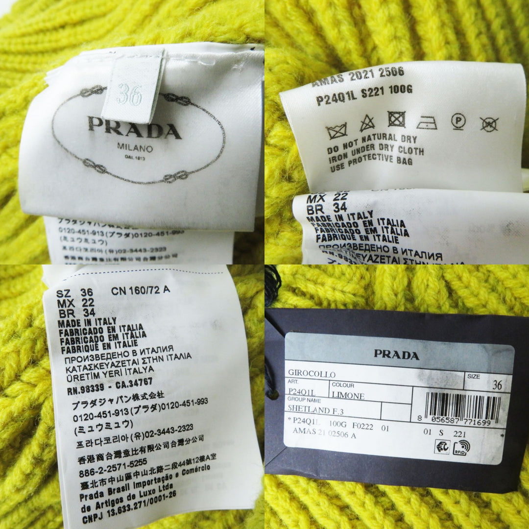 Discounted Pristine PRADA sweater Mustard Virgin wool Women 36