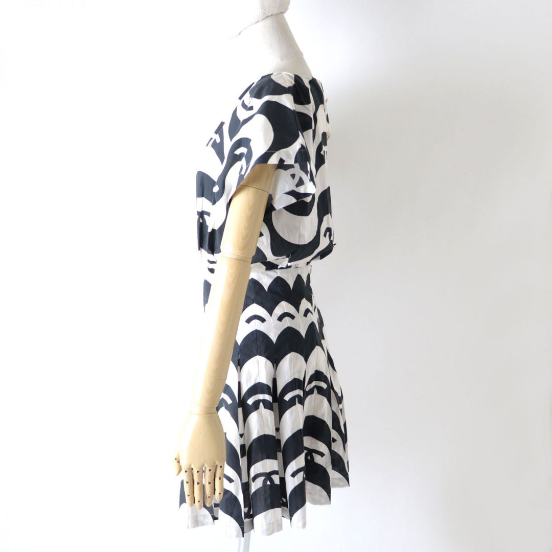 Discounted CHANEL one piece NOIRxECRU cotton Women 34