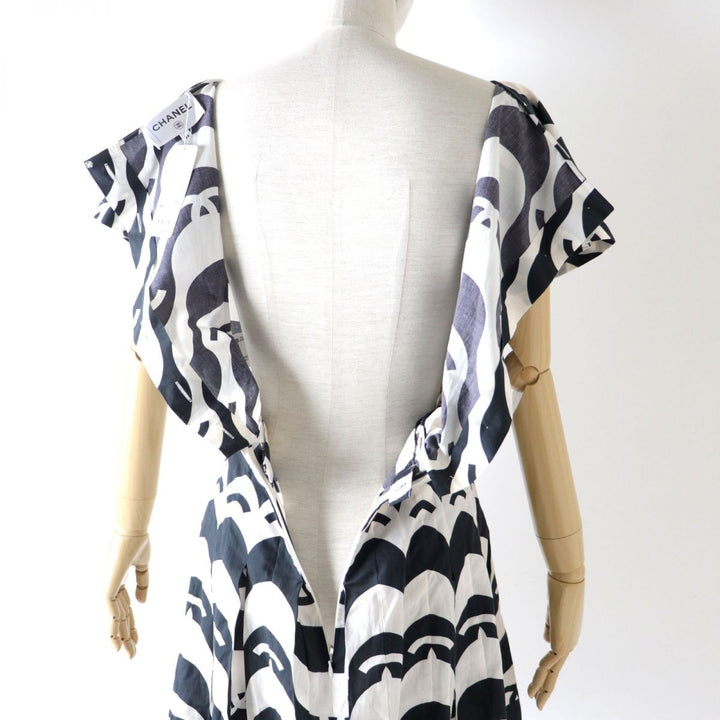 Discounted CHANEL one piece NOIRxECRU cotton Women 34