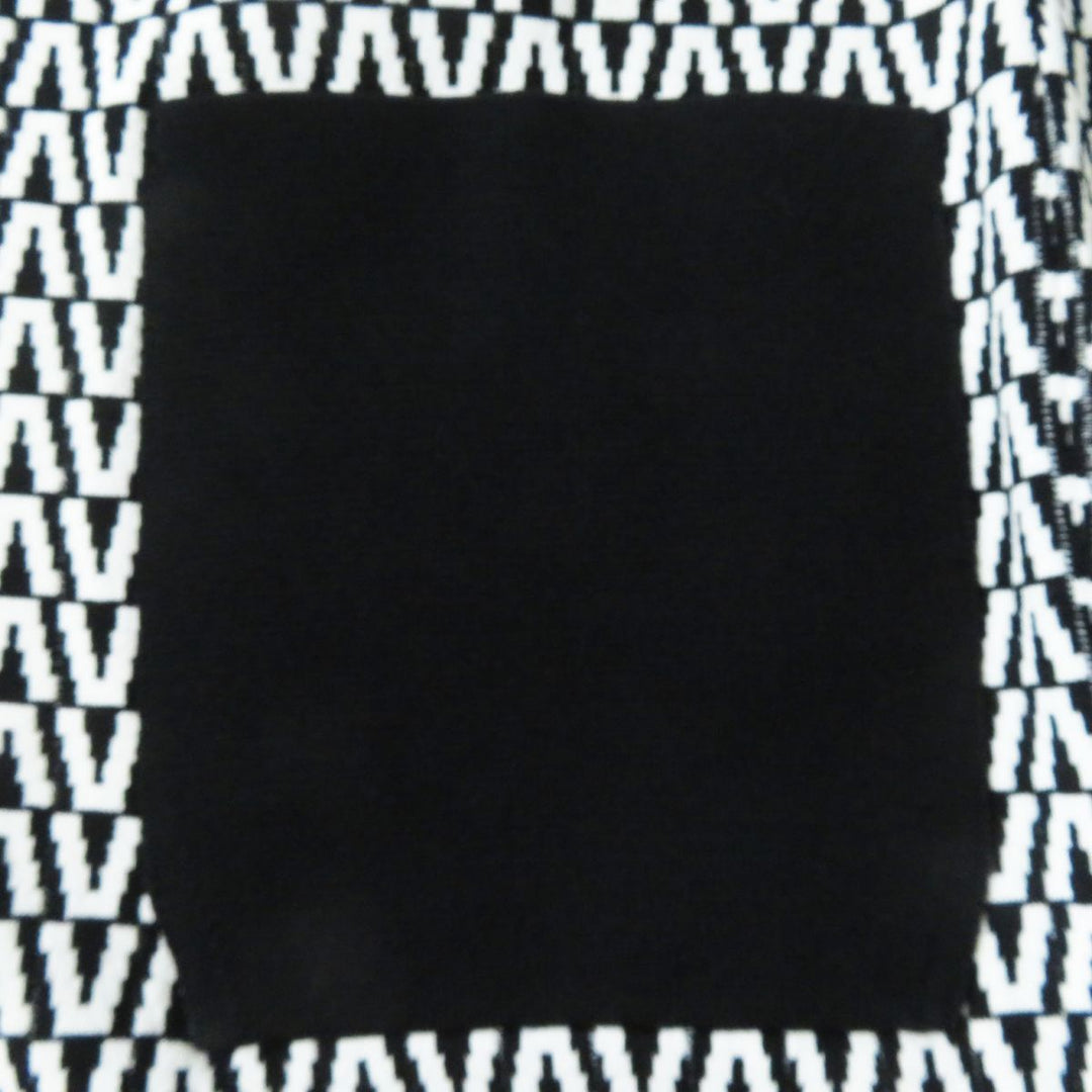 Discounted VALENTINO one piece Black x White V-pattern Rayon Women M