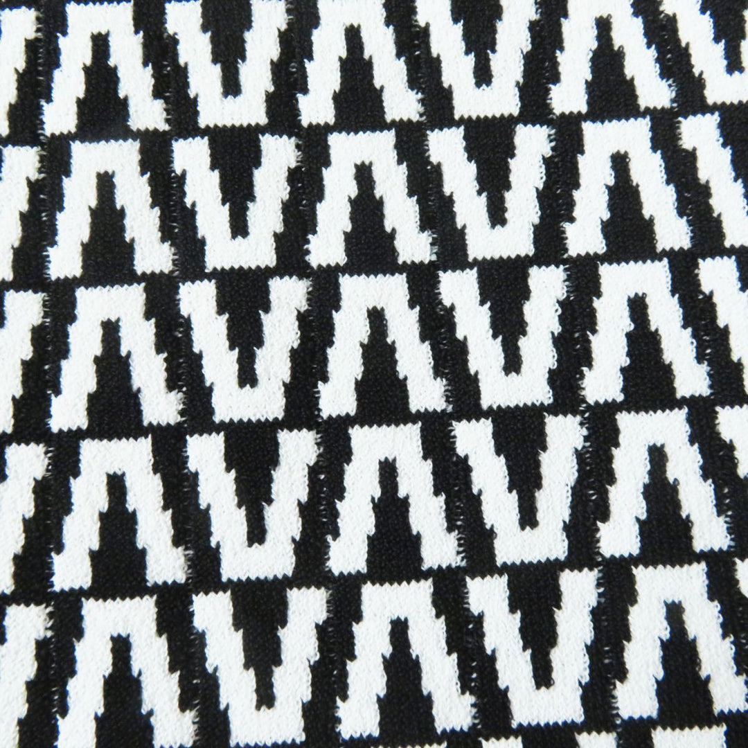 Discounted VALENTINO one piece Black x White V-pattern Rayon Women M