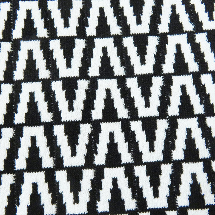 Discounted VALENTINO one piece Black x White V-pattern Rayon Women M