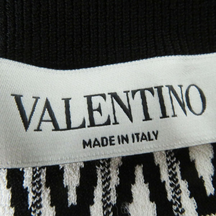Discounted VALENTINO one piece Black x White V-pattern Rayon Women M