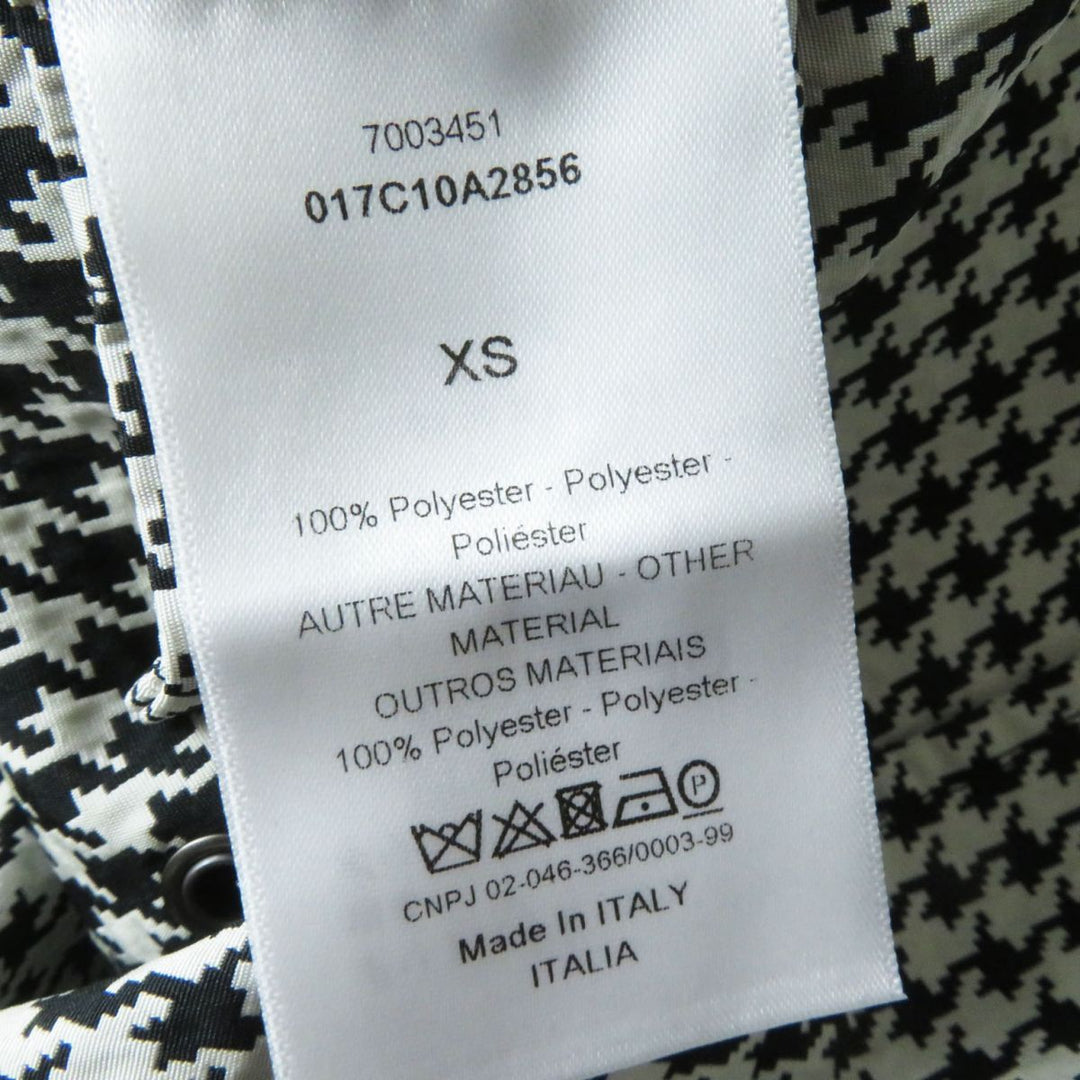 Discounted Christian Dior hoodie Black x White Houndstooth Pattern polyester Women XS