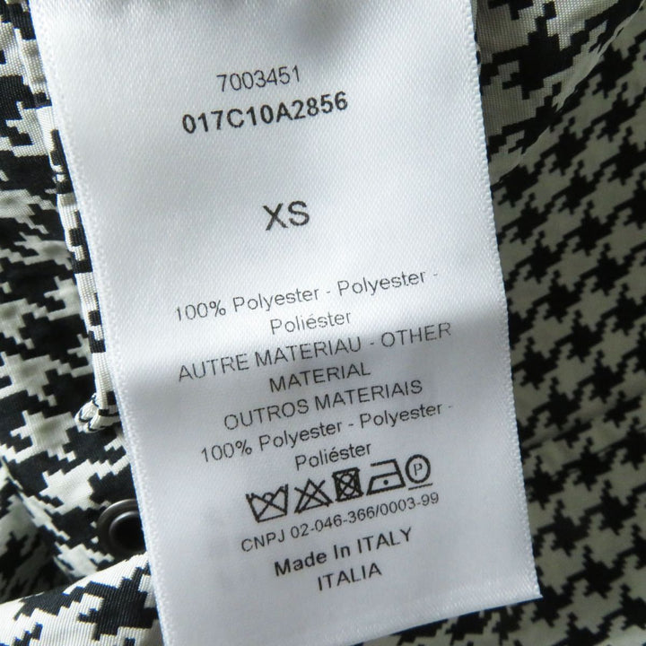 Discounted Christian Dior hoodie Black x White Houndstooth Pattern polyester Women XS