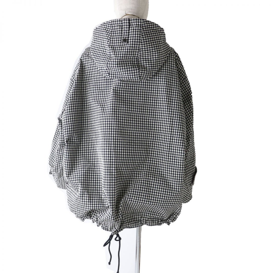 Discounted Christian Dior hoodie Black x White Houndstooth Pattern polyester Women XS